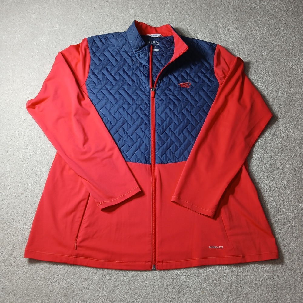 Women's Annika Cutter & Buck Size XXLarge Red Full Zipper Jacket DryTec 50+ UPF